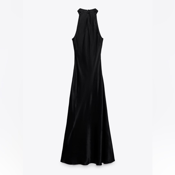 ZARA BLOGGERS FAV SLIP DRESS WITH BEADED COLLAR - Picture 10 of 10